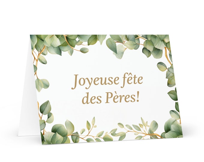 French / Burundian Father's Day card - Burundi greeting with colorful trees plants gift for him spouse husband dad father grandfather daddy