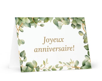 French / Burundian Birthday card Botanical - Burundi greeting festive wish trees plants gift happy for loved one friend him her mom mother