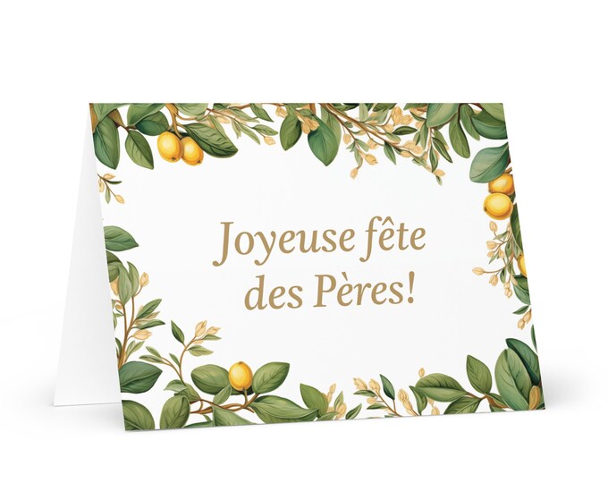 French / Burkinabe Father's Day card - Burkina Faso greeting with trees plants gift for him spouse husband dad father grandfather daddy