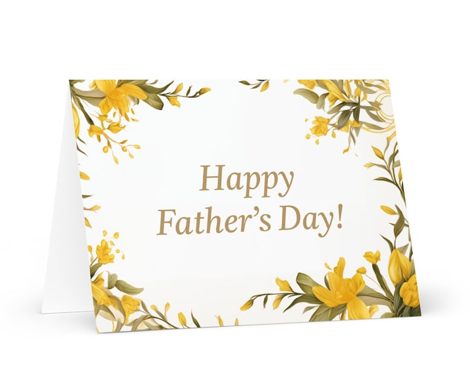 English / Botswana Father's Day card - Motswana greeting with colorful trees plants gift for him spouse husband dad father grandfather daddy