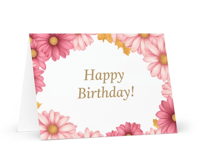 English / Australian Birthday card Flowers - Australia greeting festive wish colorful floral gift happy for loved one friend him her mom dad