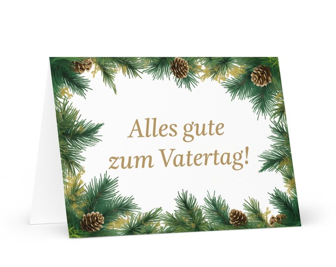 German / Austrian Father's Day card - Austria greeting with colorful trees plants gift for him spouse husband dad father grandfather love