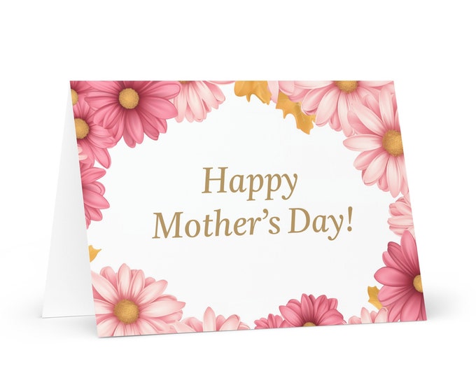 English / Australian Mother's Day card - Australia greeting with colorful flowers floral gift for her spouse wife mom mother grandmother