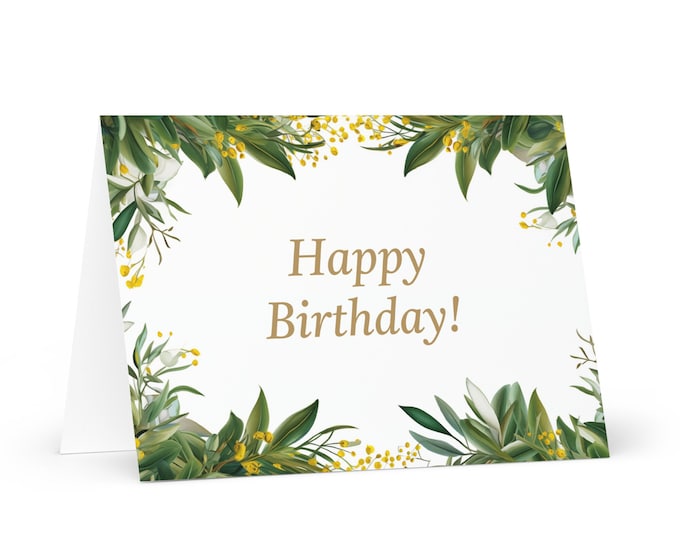 English / Australian Birthday card Botanical - Australia greeting festive wish trees plants gift happy for loved one friend him her mom dad