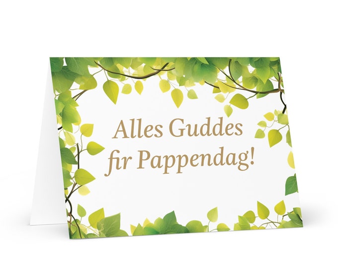 Luxembourgish Father's Day card - Luxembourg greeting with colorful trees plants gift for him spouse husband dad father grandfather daddy