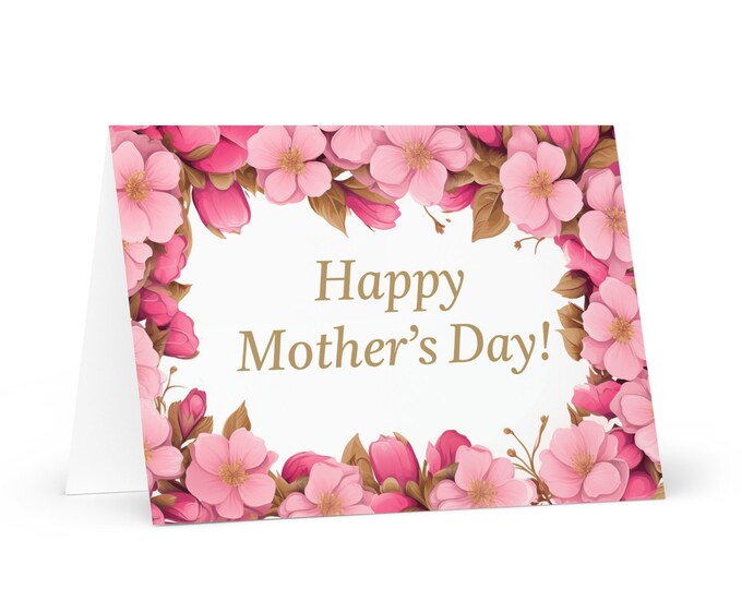 English / Canadian Mother's Day card - Canada greeting with colorful flowers floral gift for her spouse wife mom mother grandmother heritage