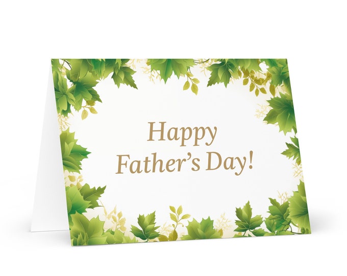 English / Canadian Father's Day card - Canada greeting with colorful trees plants gift for him spouse husband dad father grandfather daddy