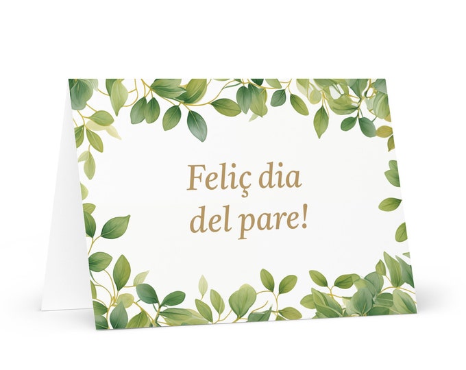 Catalan / Andorran Father's Day card - Andorra greeting with colorful trees plants gift for him spouse husband dad father grandfather daddy