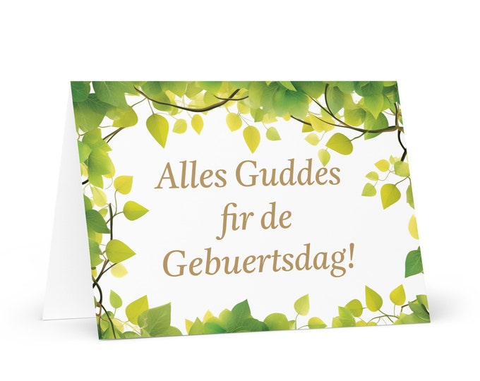 Luxembourgish Birthday card Botanical - Luxembourg greeting festive wish colorful trees plants gift happy for loved one friend him her mom
