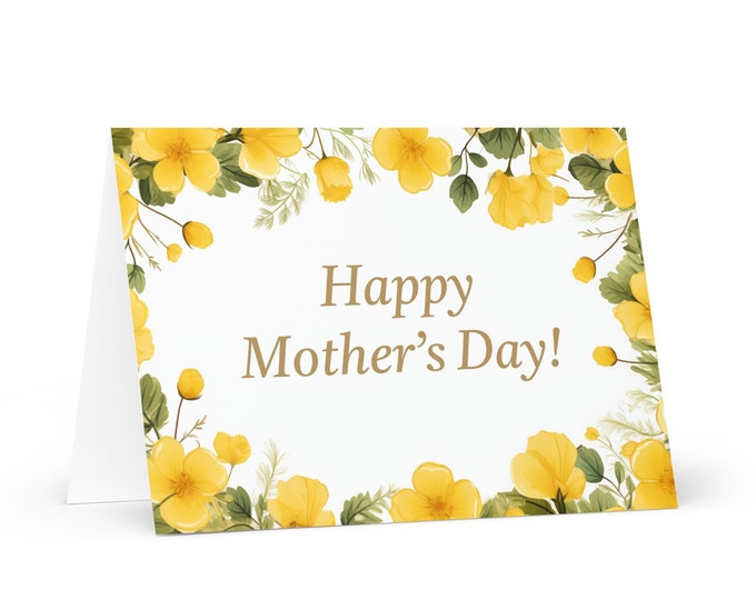 English / Bahamian Mother's Day card - Bahamas greeting with colorful flowers floral gift for her spouse wife mom mother grandmother mommy