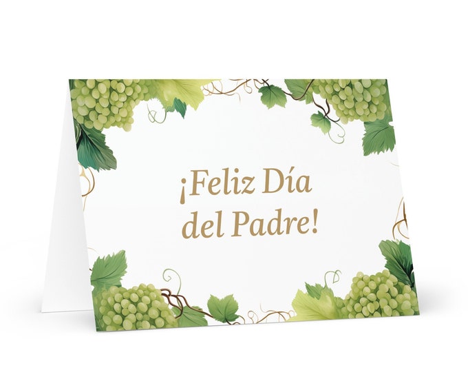 Spanish / Argentinian Father's Day card - Argentina greeting with colorful trees plants gift for him spouse husband dad father grandfather