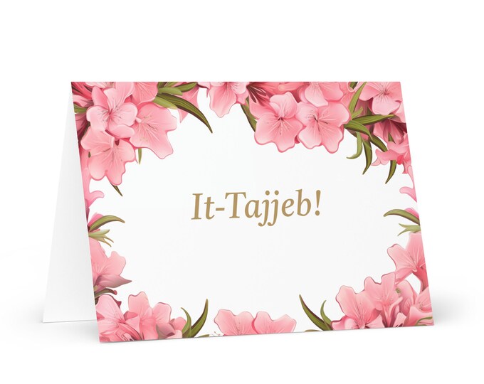 Maltese Birthday card Flowers - Malta greeting festive wish colorful floral gift happy for loved one friend him her mom dad mother sister