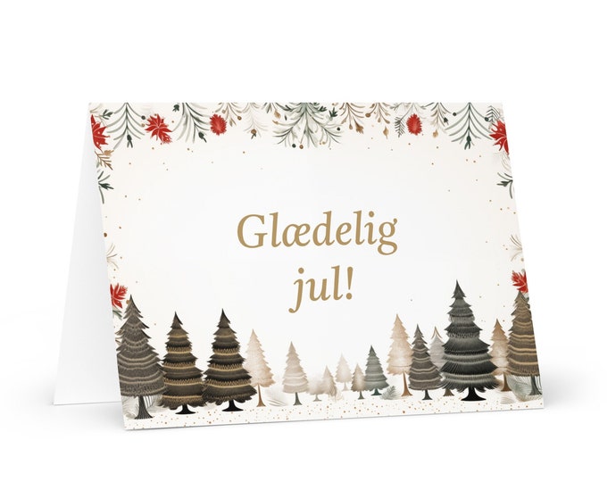 Danish Christmas card - Denmark Holiday Greeting Tree Celebration Gift Merry Festive Heritage Nativity Bethlehem Christian Catholic Orthodox