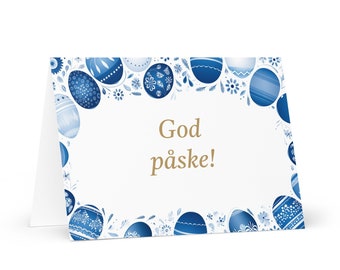 Carte de Pâques danoise - Danemark vacances voeux oeuf célébration joyeux festif patrimoine lapin carême église chrétienne orthodoxe Jésus catholique
