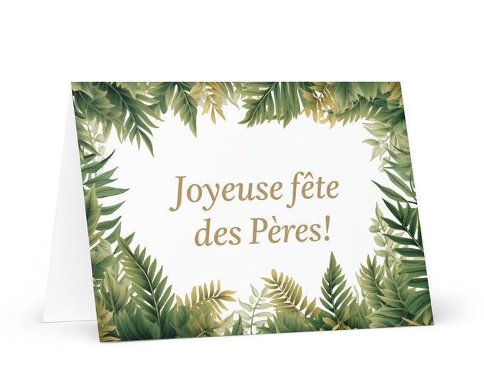 French / Comoros Father's Day card - greeting with colorful trees plants gift for him spouse husband dad father grandfather love daddy