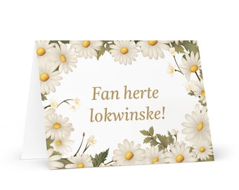 Frisian Birthday card Flowers - Friesland greeting festive wish colorful floral gift happy for loved one friend him her mom mother frysk