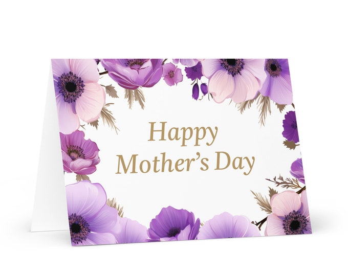 English / Irish Mother's Day card - Ireland greeting with colorful flowers floral gift for her spouse wife mom mother grandmother heritage