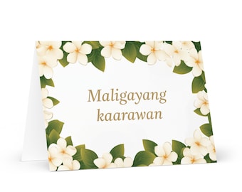 Filipino / Tagalog Birthday card Flowers - Philippines greeting festive wish colorful floral gift happy for loved one friend him her mom dad