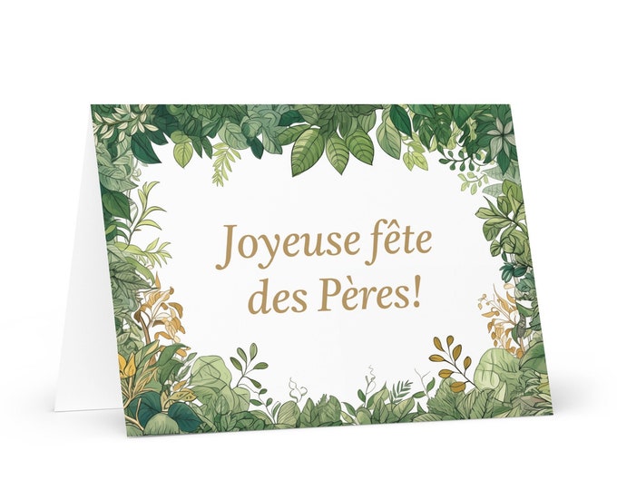 French / Democratic Republic of the Congo (DRC) Father's Day card - greeting with colorful trees plants gift for him spouse husband dad