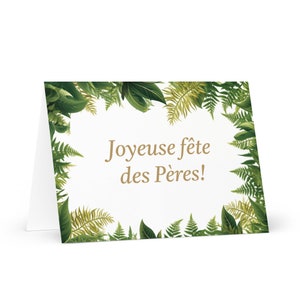 Carte de fête des pères française / tchadienne - Tchad voeux avec arbres colorés plantes cadeau pour lui époux mari papa grand-père papa