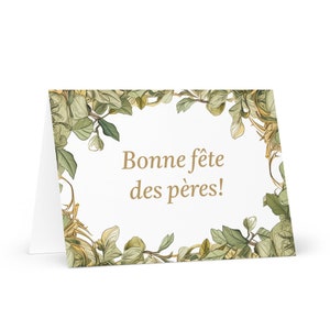 Carte de fête des pères française / belge - voeux belge avec des arbres colorés plantes cadeau pour lui conjoint mari papa père grand-père papa