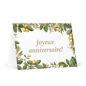 Carte d'anniversaire française / burkinabè Botanique - Burkina Faso voeux festif voeux arbres plantes cadeau heureux pour un ami lui sa mère