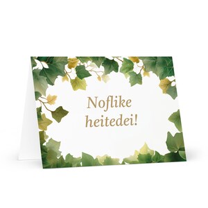 Carte de fête des pères frisonne - Frise de voeux avec des arbres colorés plantes cadeau pour lui épouse mari papa père grand-père frysk heit pake