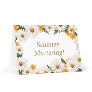Karte zum Muttertag aus Deutschland mit bunten Blumen Geschenk für ihre Gattin Frau Mama Mutter Großmutter Liebe Erbe