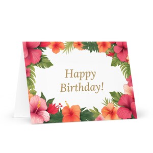 Français / Carte d'anniversaire d'Antigua-et-Barbuda - Fleurs d'Antigua-et-Barbuda, voeux festifs, cadeau floral coloré, heureux pour lui, sa mère