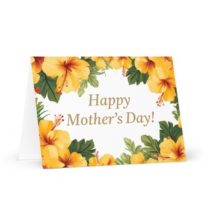 Englisch / barbadische Muttertagskarte - Barbados-Gruß mit bunten Blumen Blumengeschenk für ihre Ehefrau Frau Mutter Mutter Großmutter Mama
