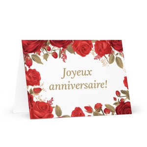 Carte d'anniversaire française / burkinabè Fleurs - Burkina Faso voeux festif souhait floral cadeau heureux pour un être cher ami lui sa maman papa mère