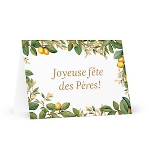 Carte française / burkinabé pour la fête des pères - Burkina Faso voeux avec arbres plantes cadeau pour lui époux mari papa père grand-père papa