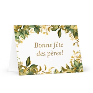 Carte de fête des pères française / camerounaise - Cameroun voeux avec arbres colorés plantes cadeau pour lui époux mari papa grand-père papa