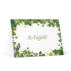 Carte d'anniversaire maltaise botanique - Malte voeux festif voeux arbres colorés plantes cadeau heureux pour un ami lui sa maman papa mère