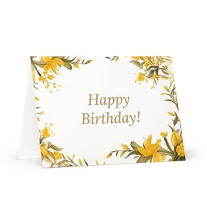 Français / Botswana Carte d'anniversaire botanique - Botswana voeux festif voeux arbres plantes cadeau heureux pour un ami lui sa maman sa mère