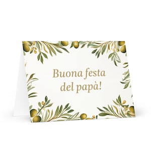 Carte italienne pour la fête des pères - Italie voeux avec arbres colorés plantes cadeau pour lui épouse mari mari père grand-père amour papa