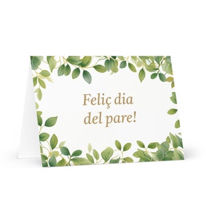 Carte de fête des pères catalane / andorrane - Andorre voeux avec arbres colorés plantes cadeau pour lui épouse mari papa père grand-père papa