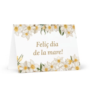 Katalanisch / Andorran Muttertagskarte - Andorra Grußkarte mit bunten Blumen Blumengeschenk für ihre Ehepartner Frau Mutter Mutter Großmutter Mama