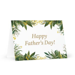 Français / Carte de fête des pères australienne - Australie, voeux avec arbres colorés, plantes cadeau pour lui épouse mari père père grand-père
