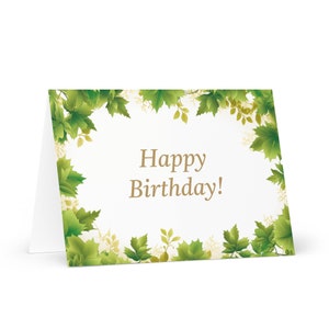 Anglais / Carte d'anniversaire canadienne Botanique - Canada voeux festif voeux arbres plantes cadeau heureux pour un ami cher lui sa mère sa mère