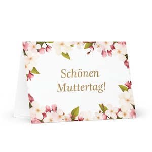 Karte zum Muttertag - Österreichische Karte mit buntem Blumenstrauß
