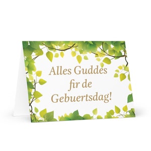 Carte d'anniversaire luxembourgeoise botanique - Luxembourg voeux festif arbres colorés plantes cadeau heureux pour un ami lui sa maman