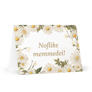 Friesische Muttertagskarte - Friesland-Gruß mit bunten Blumenblumengeschenk für ihre Gattin Frau Mutter Großmutter Liebe Frysk Mem Beppe