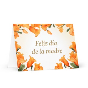 Spanische / chilenische Muttertagskarte - chilenischer Gruß mit bunten Blumen Blumengeschenk für ihre Gattin Frau Mutter Großmutter Mami
