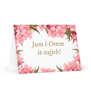 Maltesische Muttertagskarte - maltesische Grußkarte mit bunten Blumen Blumengeschenk für ihren Ehepartner Frau Mutter Mutter Großmutter Liebe Erbe