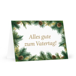 Carte de fête des pères allemande / autrichienne - Autriche voeux avec arbres colorés plantes cadeau pour lui épouse mari père père grand-père amour