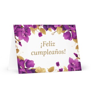 Spanische / bolivianische Geburtstagskarte Blumen - Bolivien Gruß festlicher Wunsch buntes Blumengeschenk glücklich für geliebte Freundin ihn ihre Mutter Mutter
