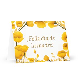 Spanische Muttertagskarte - Spanien-Gruß mit bunten Blumenblumengeschenk für ihren Ehepartner Frau Mutter Mutter Großmutter Liebe Erben Mama