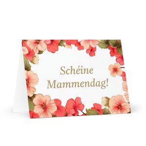 Luxemburgische Muttertagskarte - Luxemburg-Gruß mit bunten Blumen Blumengeschenk für ihre Gattin Frau Mutter Mutter Großmutter Liebe
