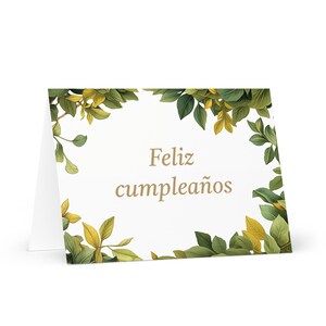 Carte d'anniversaire espagnole / colombienne botanique - Colombie voeux festif voeux arbres plantes cadeau heureux pour un ami lui sa mère